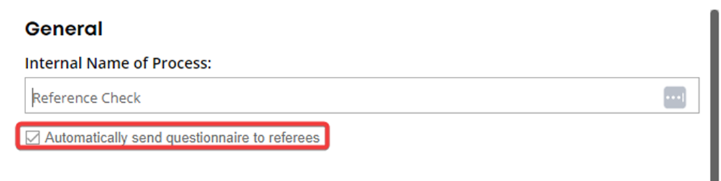 How to Setup Reference Check Process